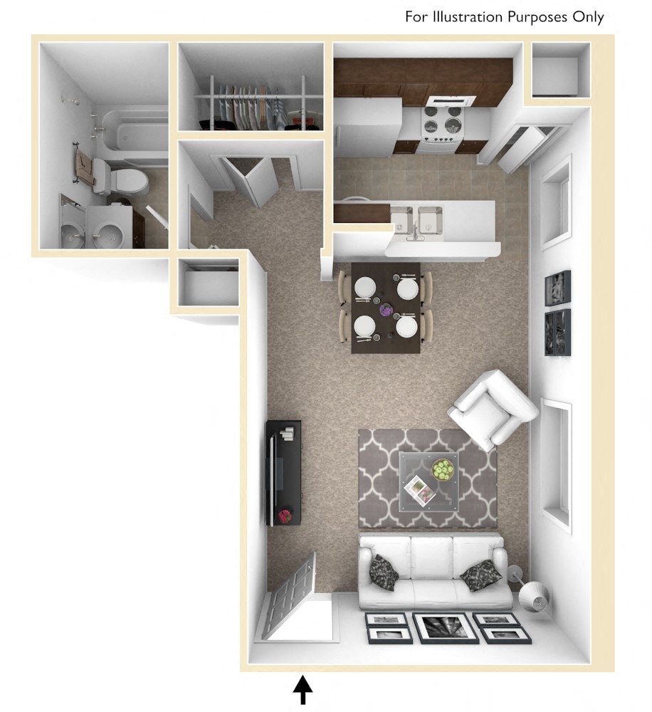 Studio, Larkspur Floor Plan at Lake in the Pines, Fayetteville